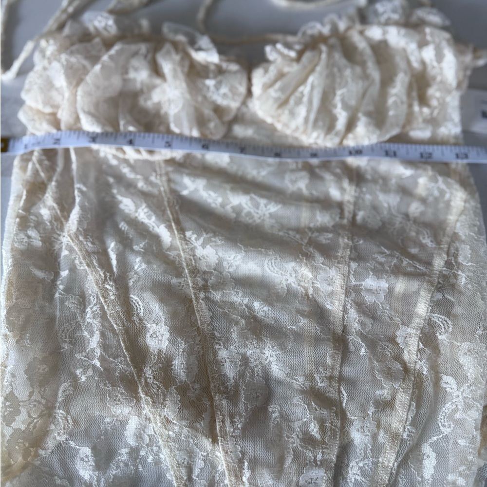 Free People Lace Bodysuit in Cream - Picture 14 of 16